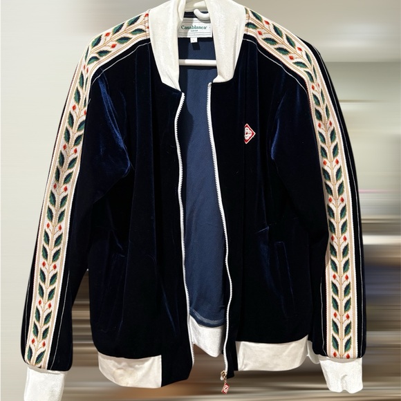casablanca Other - Casablanca Navy Velvet Bomber Jacket